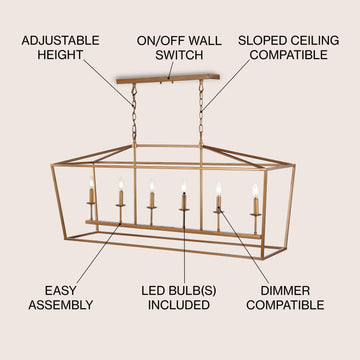 Pagoda Lantern Metal LED Pendant